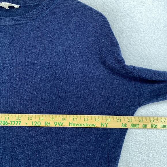 EILEEN FISHER Sweater XXS Tunic Organic Cotton Jumper Side Slit Blue - Picture 9 of 11